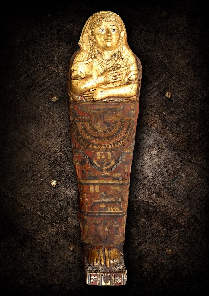 Mummy of a woman called Isaious (1st century), Hawara, Egypt.