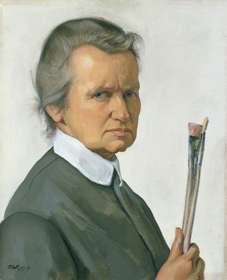 Self-portrait with Brushes (1917), Ottilie W. Roederstein.