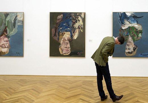 Upside down, you’re turning me… paintings by Georg Baselitz at the Albertinum in Dresden.