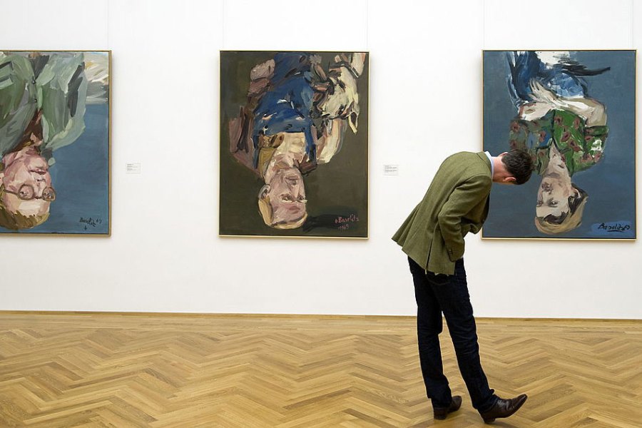Upside down, you’re turning me… paintings by Georg Baselitz at the Albertinum in Dresden.