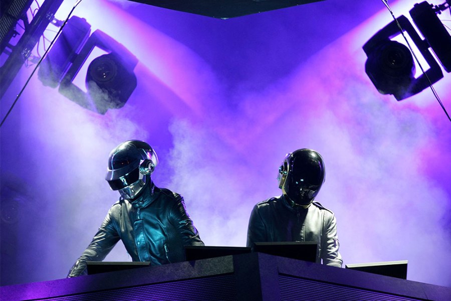 Casque strength: Daft Punk performing in 2006.