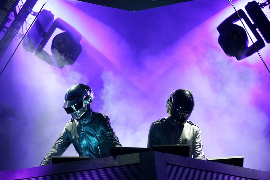 Casque strength: Daft Punk performing in 2006.