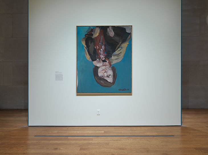 Installation view of ‘Georg Baselitz: Pivotal Turn’ at the Metropolitan Museum of Art, New York, 2021.