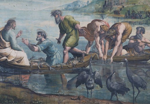 The Miraculous Draught of Fishes (detail; 1515–16), Raphael. Photo: © V&A; courtesy Royal Collection Trust/HM Queen Elizabeth II 2021