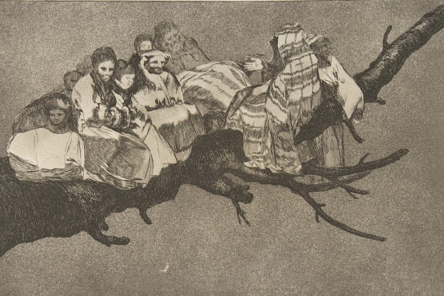 Plate 3 from the 'Disparates': Ridiculous Folly (c. 1815–19), Francisco de Goya.