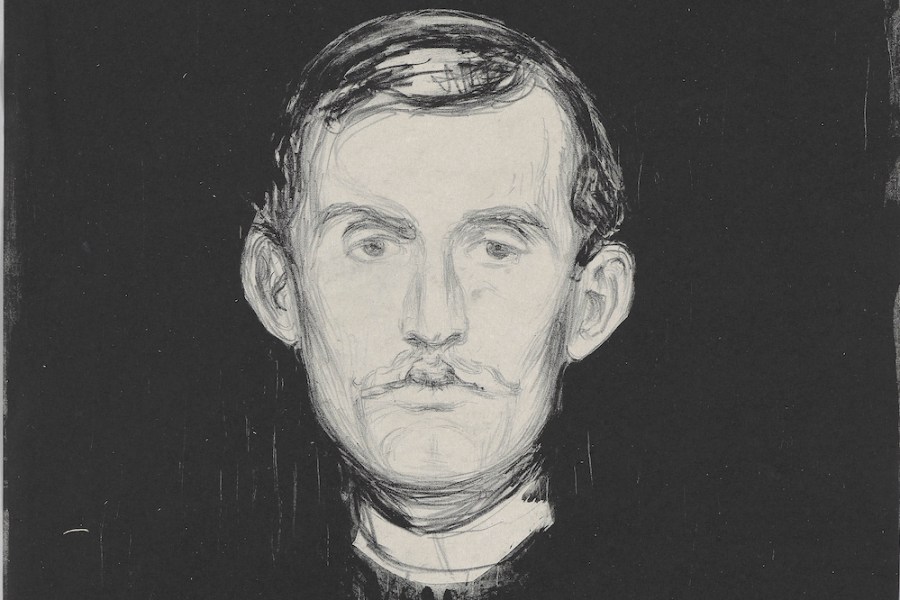 Self-Portrait (detail; 1895), Edvard Munch.