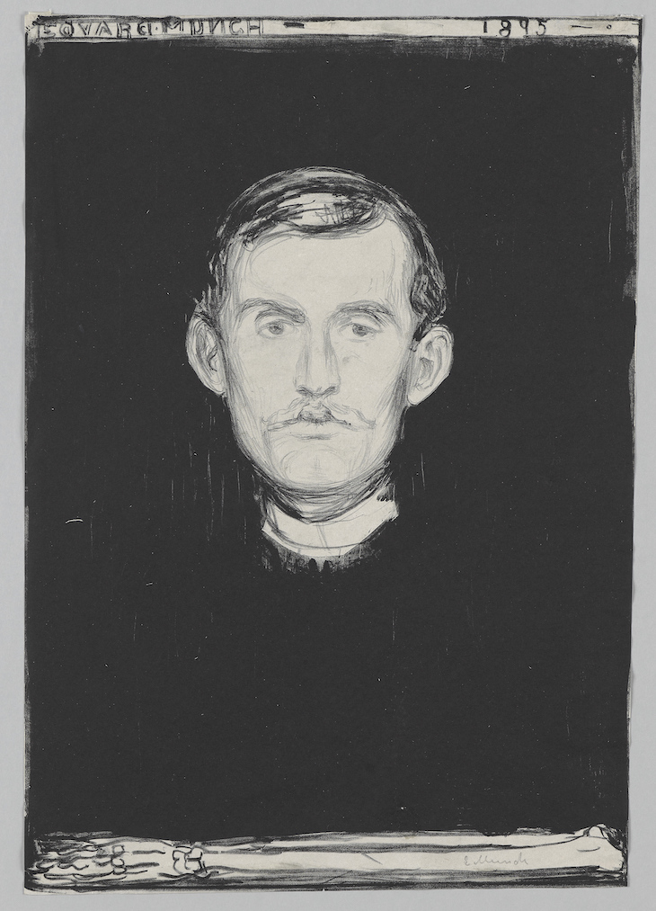 Self-Portrait (1895), Edvard Munch.