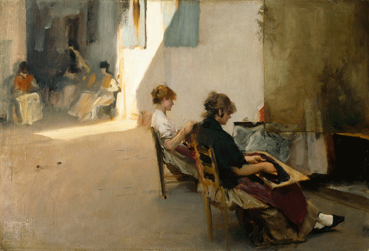 The Bead-stringers of Venice (1880–82), John Singer Sargent.