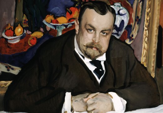 Portrait of the Collector of Modern Russian and French Paintings, Ivan Abramovich Morozov (detail; 1910), Valentin Serov. Courtesy Tretyakov Gallery, Moscow