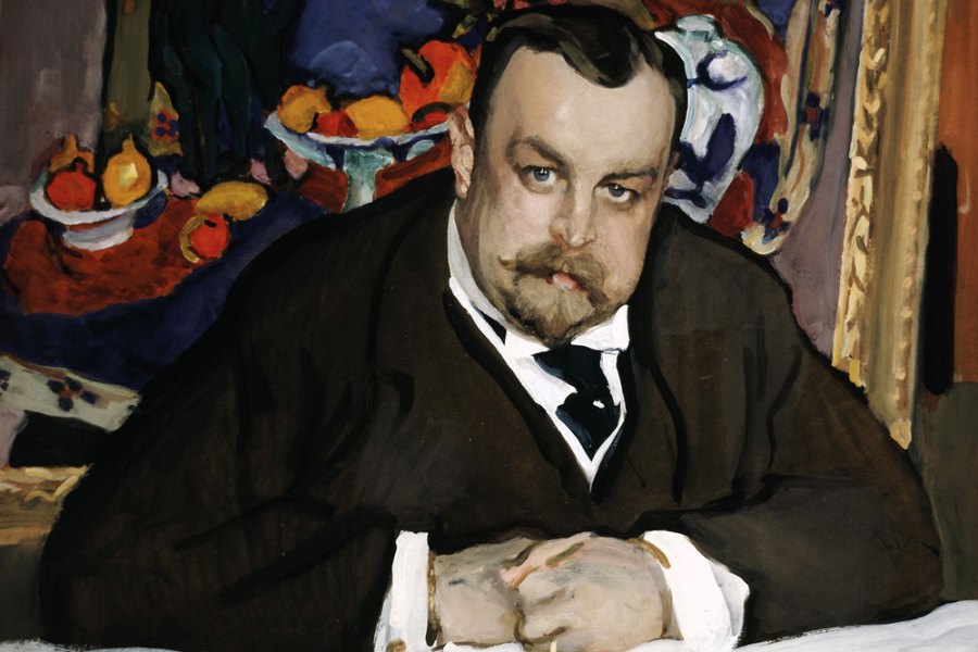 Portrait of the Collector of Modern Russian and French Paintings, Ivan Abramovich Morozov (detail; 1910), Valentin Serov. Courtesy Tretyakov Gallery, Moscow