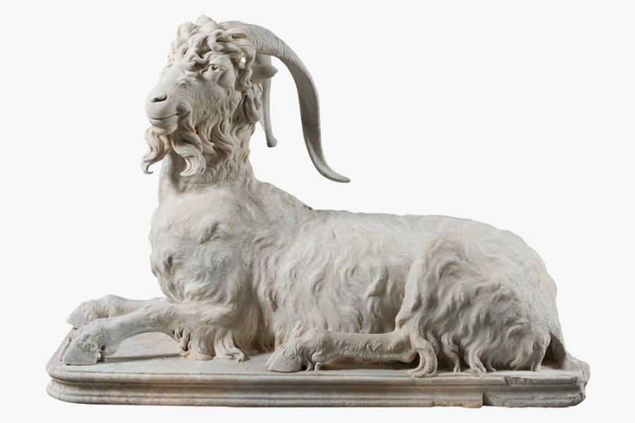 Horns of plenty – statue of a resting goat, late 1st century AD (body); head attributed to Gian Lorenzo Bernini (1598–1680). Torlonia Collection, Rome
