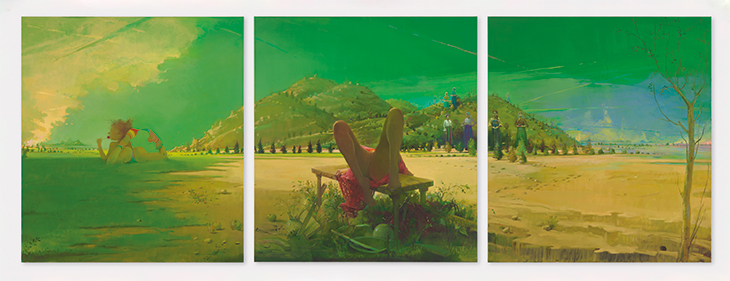 Triptych (2010–11), Lisa Yuskavage. Private collection.