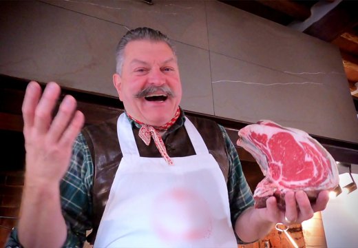 Steak night: Dario Cecchini grills a rib-eye, inspired by a still life by Jacopo Chimenti