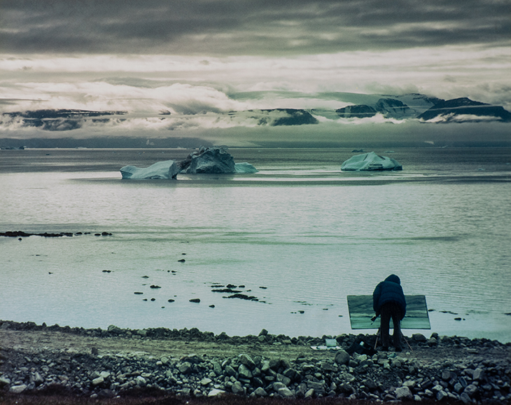 James Morrison painting in the Arctic. Photo: Estate of James Morrison