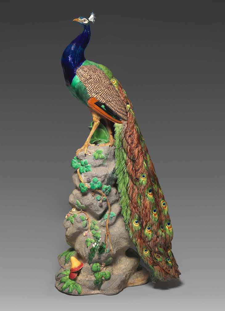 Peacock (shape no. 2045), designed in c. 1875 by Paul Comoléra and manufactured by Minton & Co.