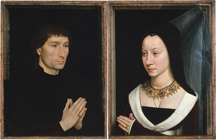 Tommaso di Folco Portinari (1428–1501); Maria Portinari (Maria Maddalena Baroncelli, born 1456) (c. 1470), Hans Memling. Metropolitan Museum of Art, New York