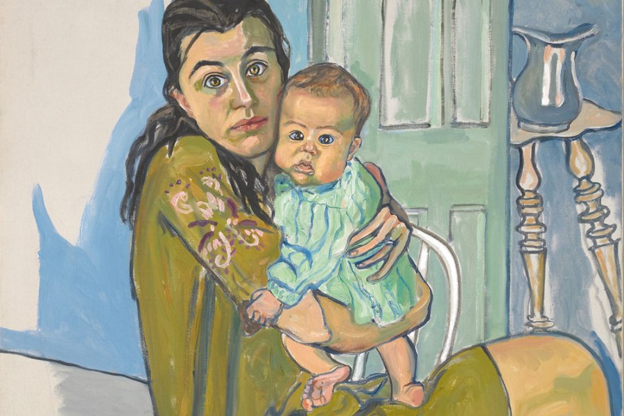 Nancy and Olivia (detail; 1967), Alice Neel. Collection of Diane and David Goldsmith.