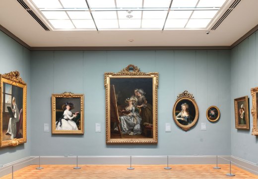 Installation view of Gallery 616, ‘Paris in the Early Eighteenth Century’, at the Metropolitan Museum of Art, New York