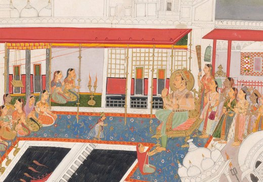The Mood of Kota Palace (detail), (c. 1700), unknown artist, Udaipur. National
