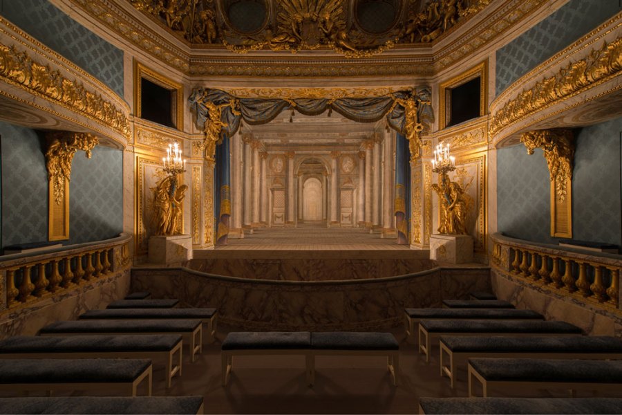 The Queen's Theatre at Versailles, built 1779–79 by Richard Mique for Marie Antoinette.