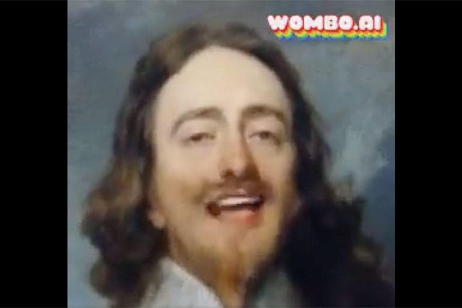 Jaw-dropping: Charles I singing along to Gloria Gaynor, courtesy of Wombo.ai (and the pairing skills of Twitter user @oldnorthroad)