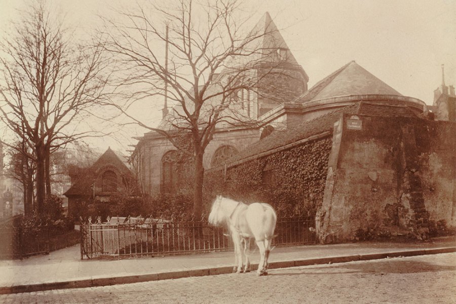 Church of Saint-Médard, 5th arrondissement (detail; 1900–01), Eugène Atget. Musée Carnavalet – Historie de Paris.