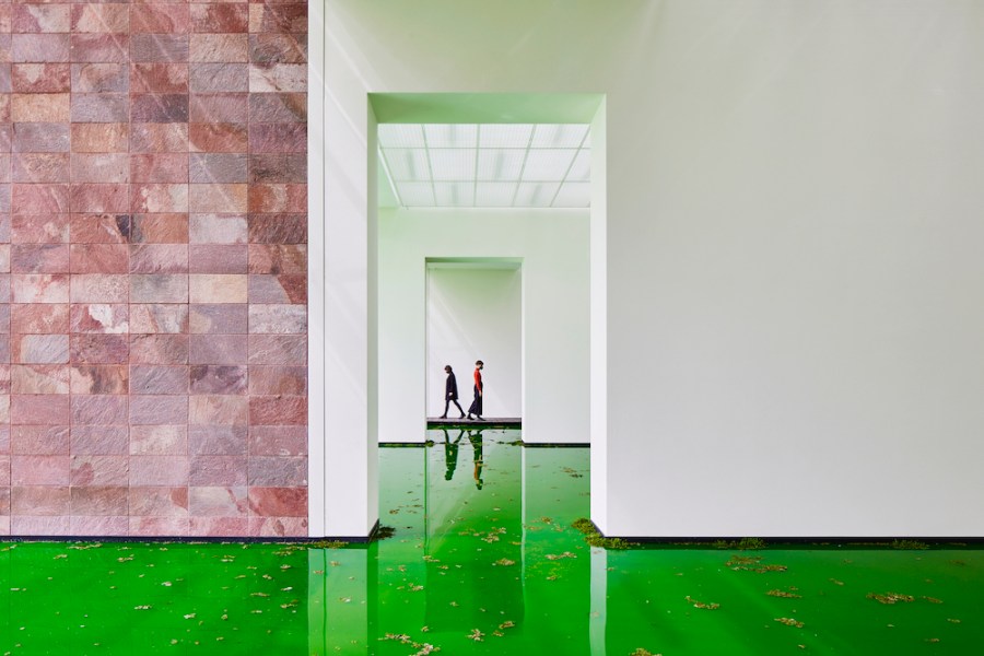 Installation view of ‘Olafur Eliasson: Life’ at the Fondation Beyeler, Riehen, 2021.