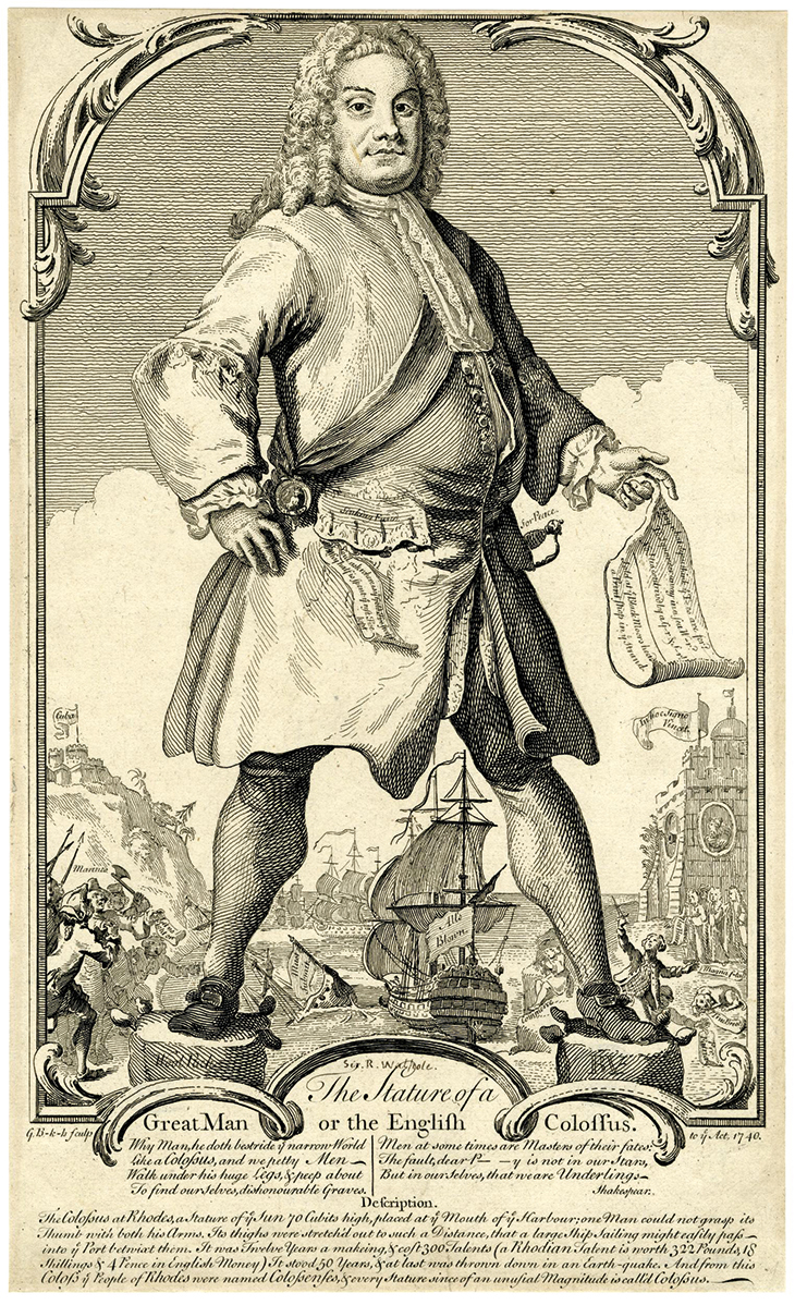 The Stature of a Great Man or The English Colossus (1740), George Bickham the Younger.
