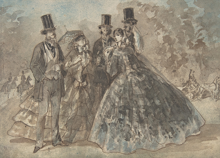 Meeting in the Park (c. 1860), Constantin Guys. Metropolitan Museum of Art, New York