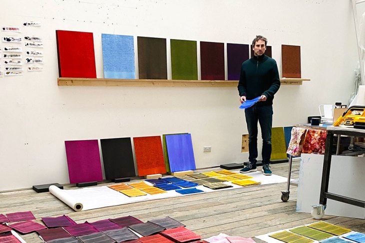 Idris Khan in his London studio in April 2021.