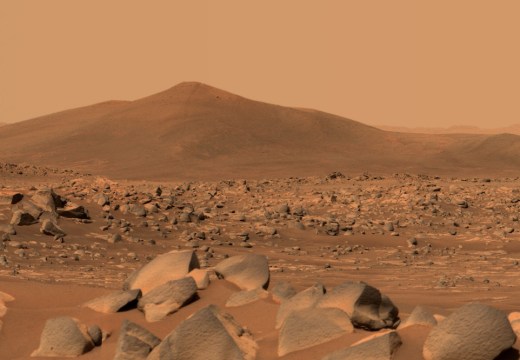 An image of the ‘Santa Cruz’ mountain on Mars, taken by Perseverance's Mastcam-Z in April 2021.