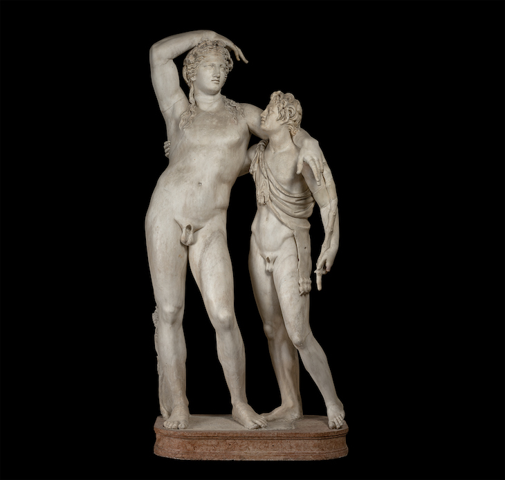 Statuary group with Dionysus and a satyr (2nd century), Roman. 