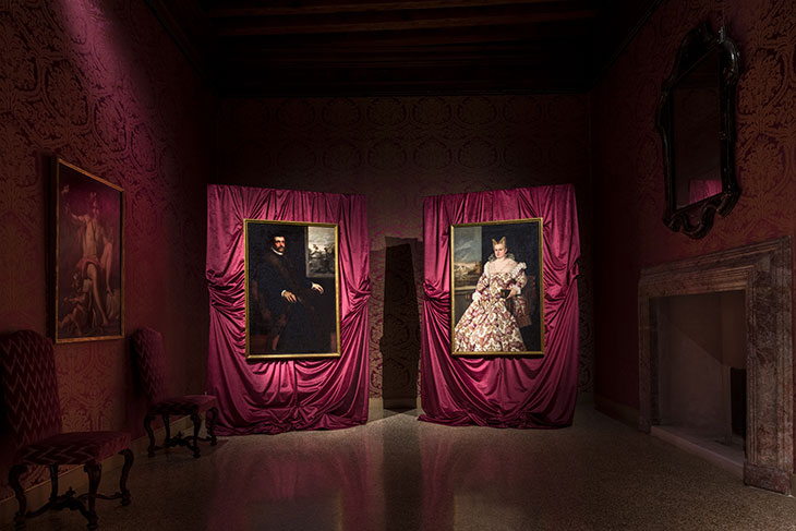 Portraits of Andrea Contarini, by Domenico Tintoretto, and Maria Ragazzoni, by Francesco Montemezzano