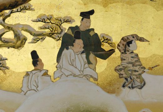 Detail from Japanese folding screen.