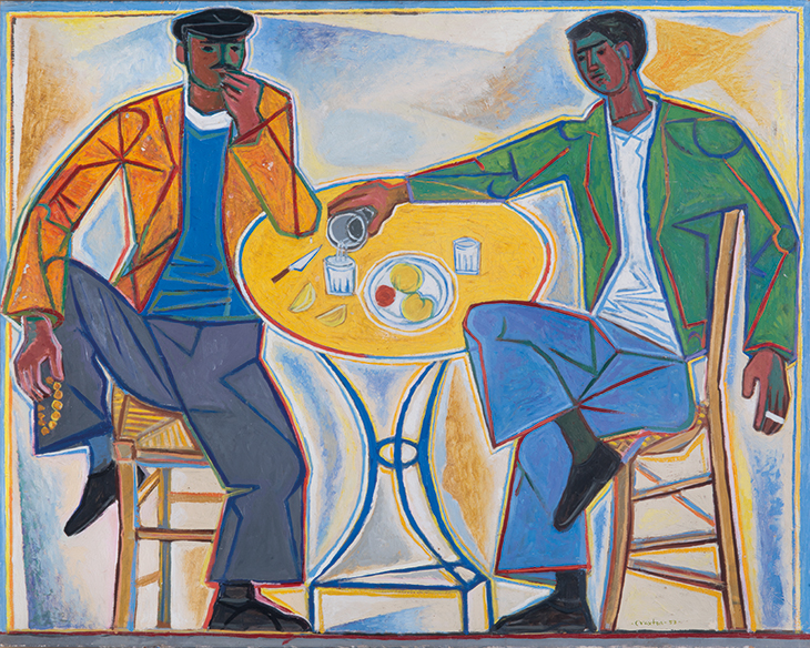 Two Men in Taverna (1953), John Craxton. Private collection