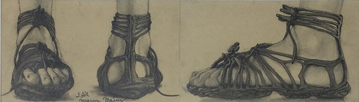 Study of a sandal, Mainz Museum (n.d.), Lawrence Alma-Tadema. Cadbury Research Library, Birmingham