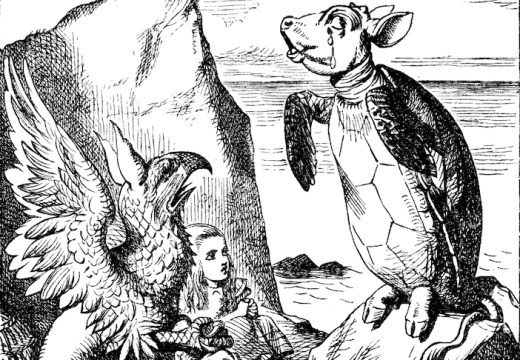 The Mock-Turtle (right) in ‘Alice’s Adventures in Wonderland’ (1865), illustrated by John Tenniel.