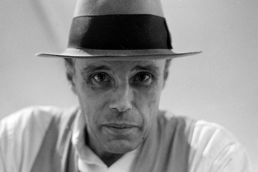 Joseph Beuys in 1975, photographed by Caroline Tisdall.