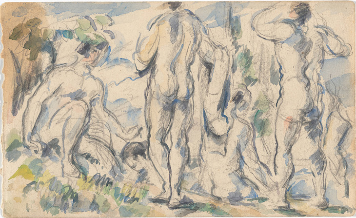 Bathers (1885–90), Paul Cézanne.