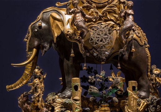 Captive audience: a close-up of the musical elephant automaton at Waddesdon Manor.
