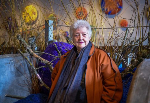 Sheila Hicks at an exhibition of her work at the Chaumont-sur-Loire castle in 2017.