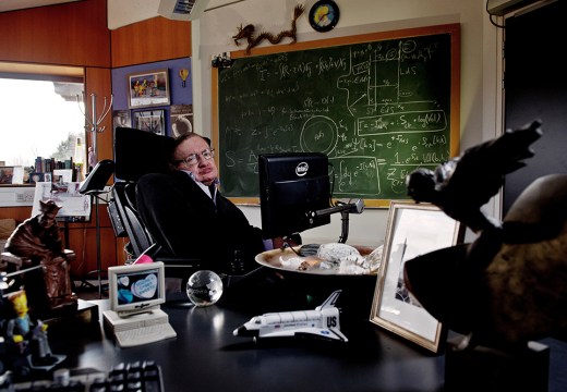 Stephen Hawking in his office at the Department of Advanced Mathematics and Theoretical Physics, University of Cambridge, commissioned by the Science Museum Group in 2011 to mark Hawking’s 70th birthday.