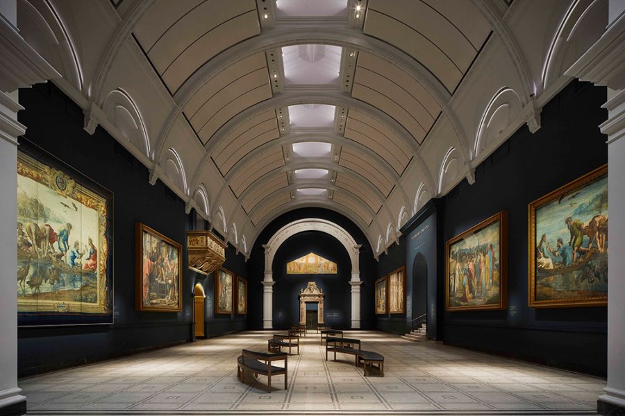 Holding court: the refurbished Raphael Court at the V&A in 2021.