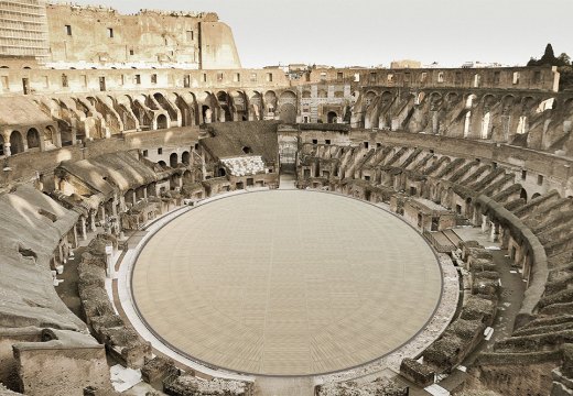 A rendering of the plans for the new Colosseum floor.
