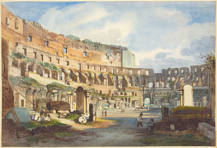 Interior of the Colosseum (mid 1800s), Ippolito Caffi. National Gallery of Art, Washington, D.C.