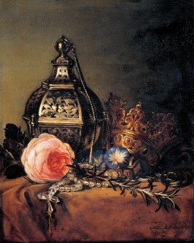 Still Life with Symbols of the Virgin Mary (1672), Dirck de Bray. Museum Ons’ Lieve Heer op Solder, Amsterdam