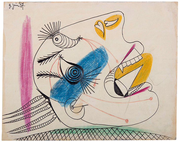 Study for a Weeping Head (I) (1937), Pablo Picasso. Museo Nacional Centro de Arte Reina Sofía, Madrid.
