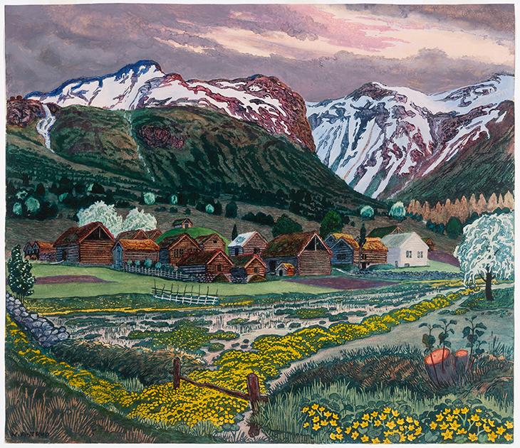 Marsh Marigold Night (before 1915), Nikolai Astrup. Savings Bank Foundation DNB / KODE Art Museums and Composer Homes, Bergen