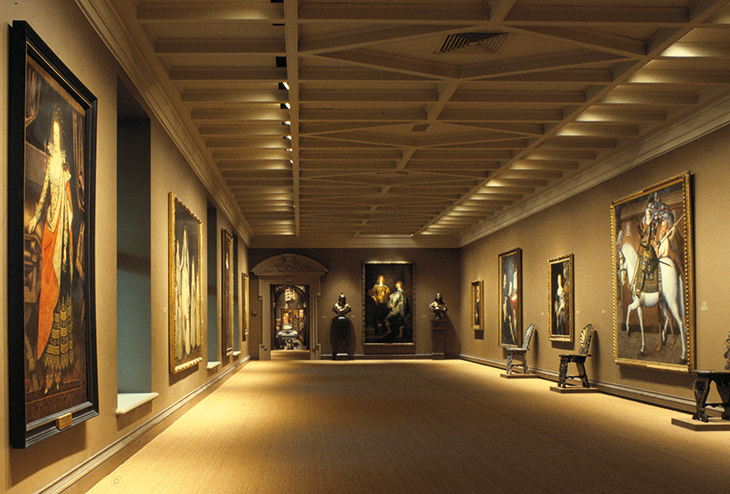 View of the Jacobean Long Gallery created for ‘Treasure Houses of Britain: Five Hundred Years of Private Patronage and Collecting’ at the National Gallery of Art, Washington, D.C. in 1985.