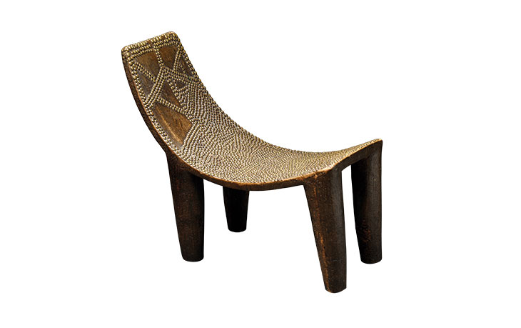 Royal chair (19th century), Ngombe people, Democratic Republic of Congo.